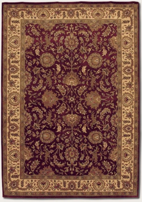 9'6&quot X 13' Area Rug Antique Persian Desgn In Burgundy