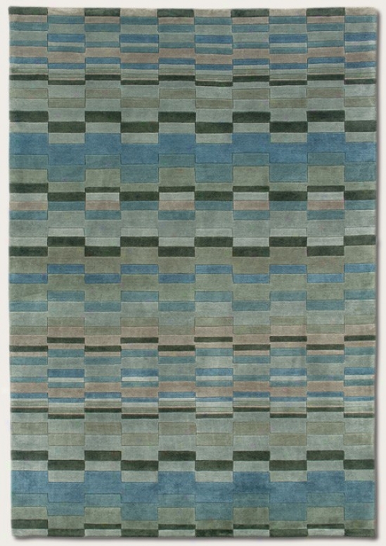 9'6&quot X 13'' Area Rug Contemporary Style In Princess Blue Color