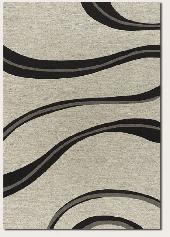 9'6&quot X 13' Area Rug Contemporary Style In White And Grey