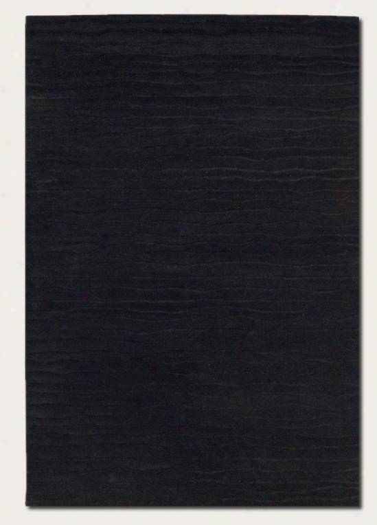 9'6&quot X 13' Area Rug Hand Crafted Contemporary Style In Ebony