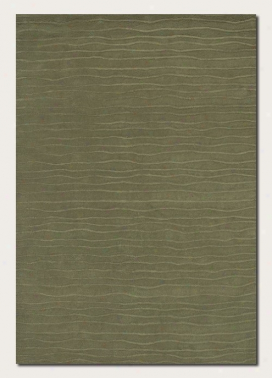 9'6&quot X 13' Area Rug Hand Crafted Contemporary Style In Sage Green