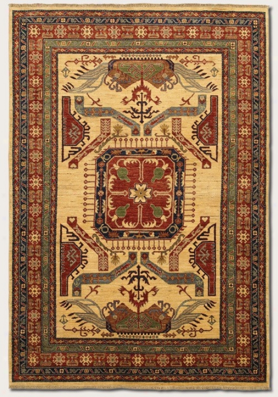 9'6&quot X 13'6&quot Area Rug Classic Persian Pattern In Camel Color