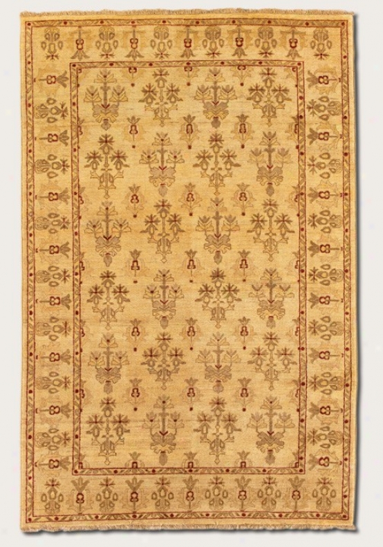 9'6&quot X 13'6&quot Area Rug Eco-friendly Vintage Patttern In Crme