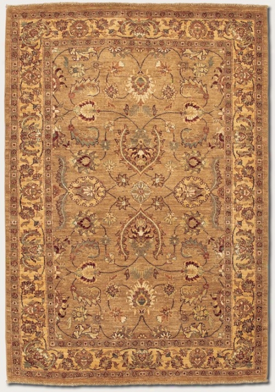 9'6&quot X 13'6&quot Area Rug Eco-friendly Vintage Pattern In Camel Color