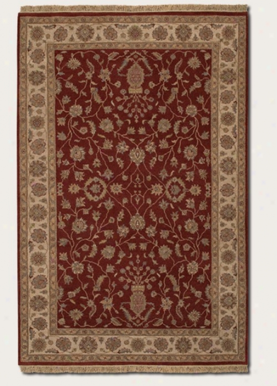 9'6&quot X 13'9&quot Area Rug Classic Persian Pattern In Red