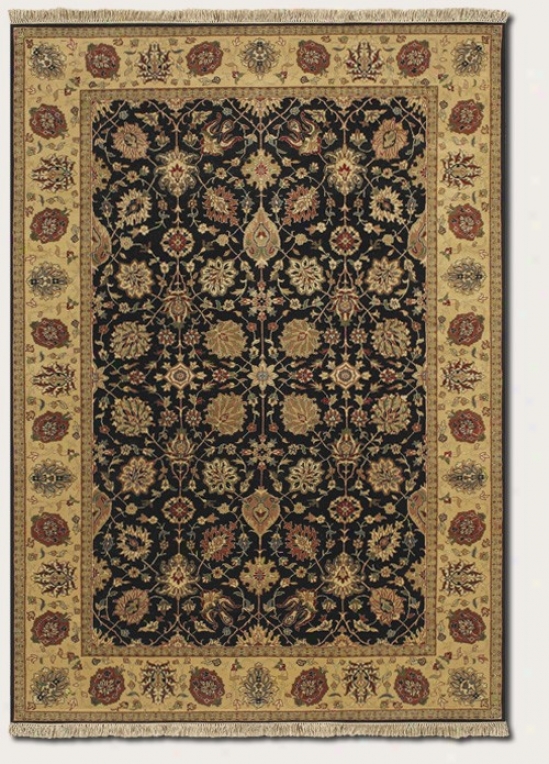 9'6&quot X 13'9&quot Area Rug Classic Persian Pattern In Black