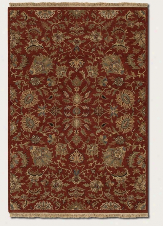 9'6&quot X 13'9&quot Area Rug Floral Pattern In Ruust Color