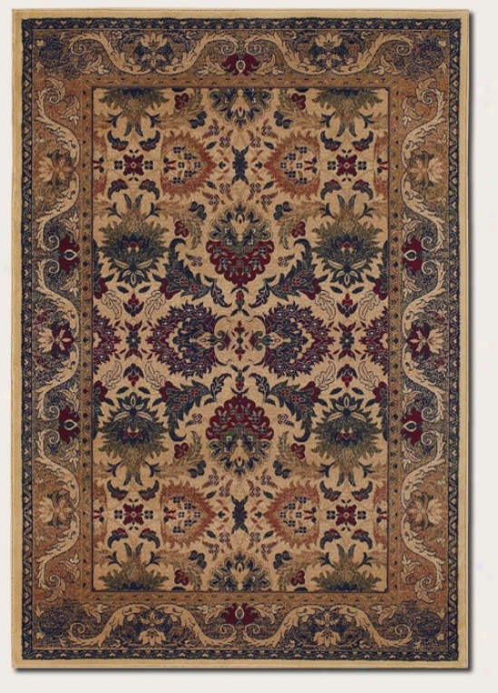 9'8&quot X 13'1&quot Area Rug Persian Floral Specimen In Cream And Sagw