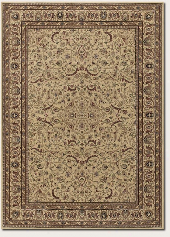 9'8&quot X 13'1&quot Area Rug Persian Floral Pattern In Cream