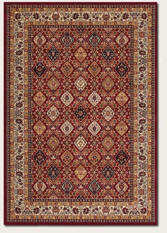 9'8&quot X 13'1&quot Area Rug Persian Floral Pattern In Red