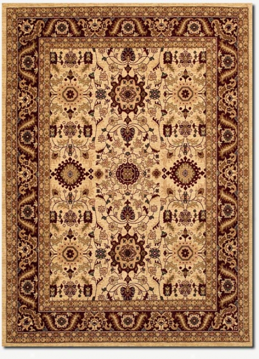 9'8&quot X 13'1&quot Traditional Persian Floral Motifs Cream-red Area Rug