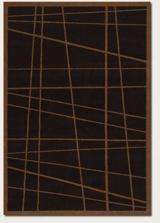 9'9&quot X 13' Area Rug Contemporary Style In Dark Brown