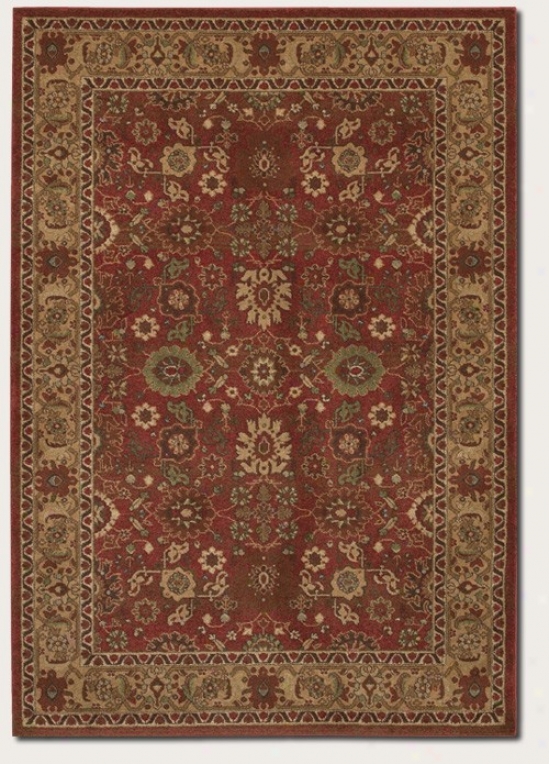 9'9&quot X 13' Arez Rug Persian Pattern In Rust Red