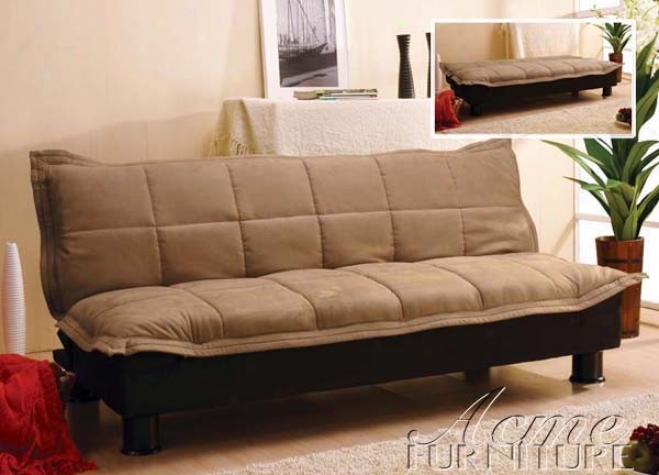 Adjustable Futon Sofa In Tzn Microfiber