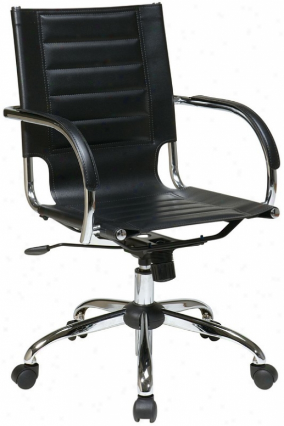 Adjustable Office ChairI n Black Leatherettw