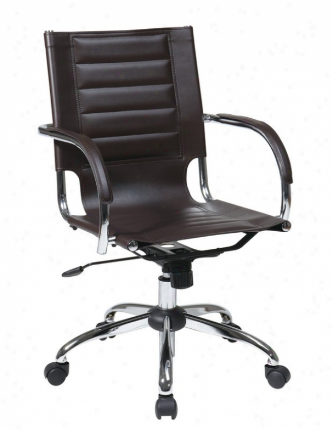 Adjustable Office Chair nI Espresso Leatherette