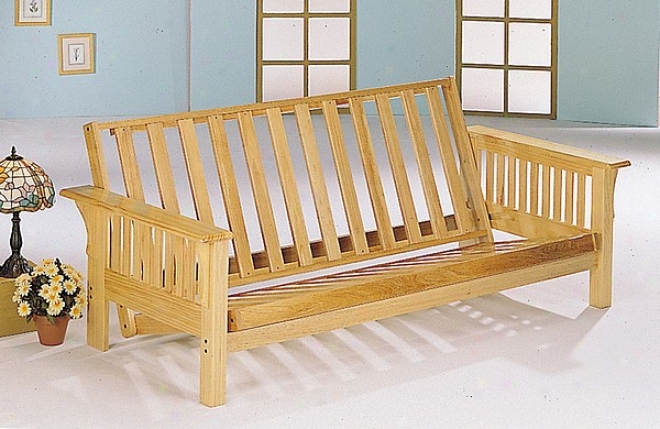 All Wooc Futon In Mission Style Oak Finish Sofa Bed (Invent Only)