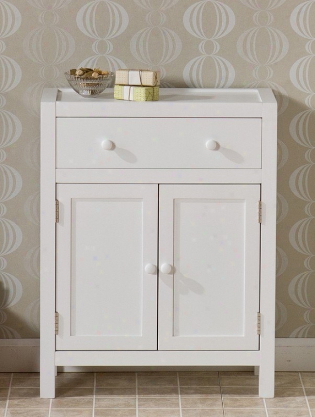 Bathroom Storzge Cabinet In White Finish