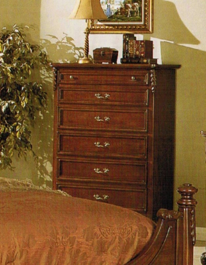 Bedroom Chest With Storage Drawers - Medium Brown