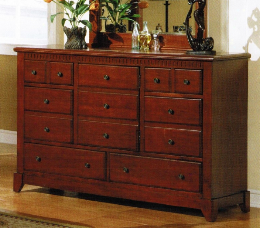 Bedroom Dresser Contemporary Style In Brown Finish