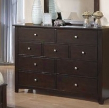 Bedroom Dresser Contemporary Style In Cappucckno Finish