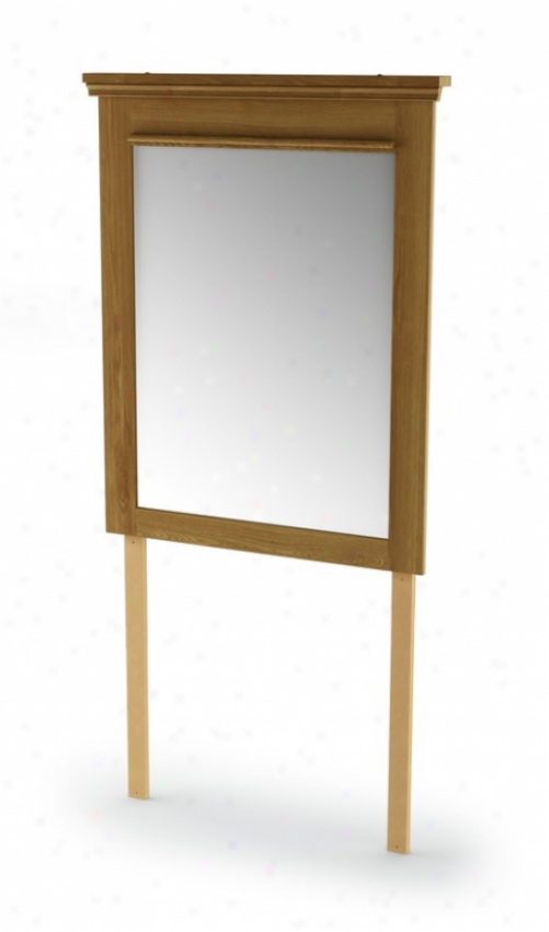 Bedroom Dresser Mirror In Golden Oak Finish