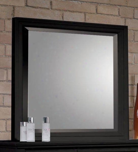 Bedroom Mirror Cape Cod Style In Black Finish
