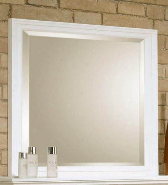 Bedroom Mirror Ca0e Cod Style In White Finish