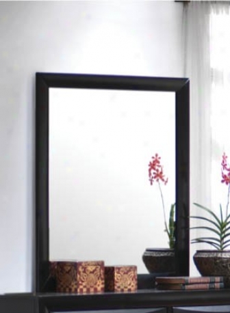 Bedroom Mirror Contemporary Style In Black Finish