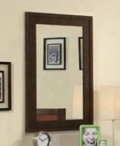 Bedroom Mirror Contemporary Style In Unilluminated Walnut