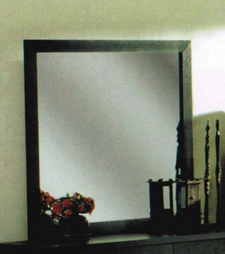 Bedroom Mirror In Black Finish