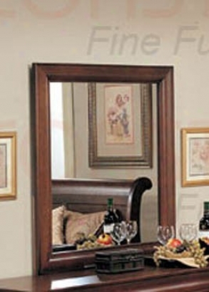 Bedroom Mirror Louks Philippe Style In Dark Cherry Finish