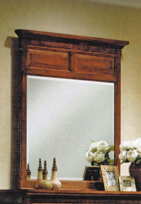 Bedroom Mirror Mission Style In Oak Finish