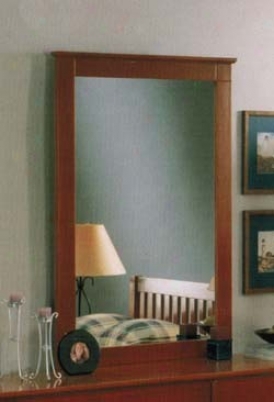 Bedroom Mirror With Contemporary Style Design In Light Cherry Finish