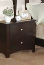 Bedroom Nightstand Contemporary Style In Cappuccino Finish