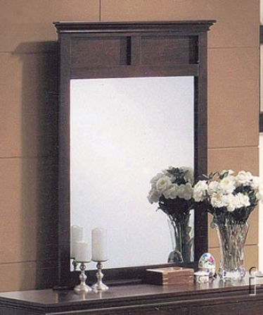 Bedroom Rectangular Wall Mirror Espresso Finish
