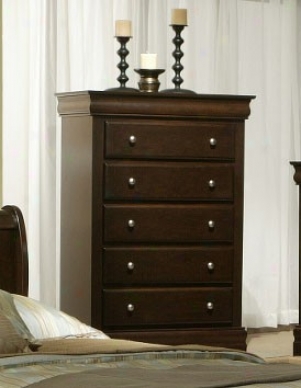 Bedroom Storage Chest With Drawers In Cappucciino Finish