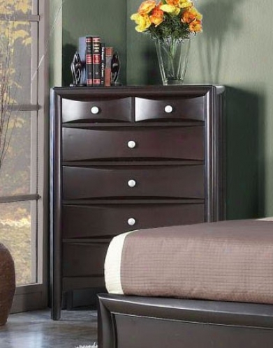 Bedroom Storage Chest With Drawers In Mahogany Finish