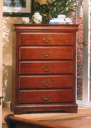 Bedroom Storage Drawer Ch3st With Traditional Style In Brown Cherry Finsih