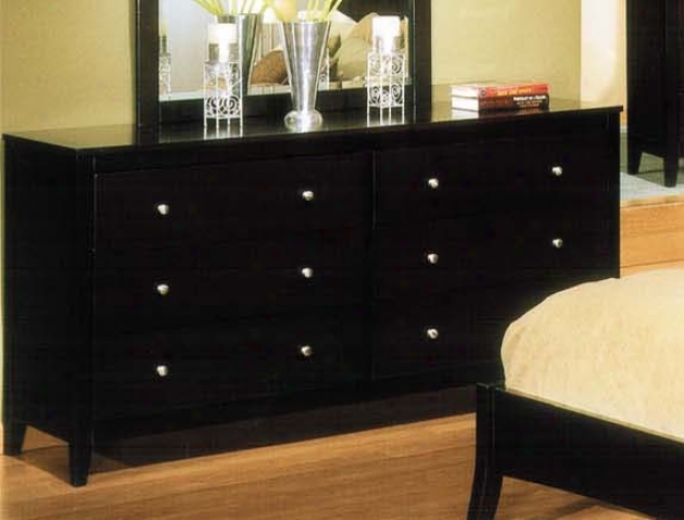 Bedroom Storage Dresser With Contemporary Style In Espresso Finish