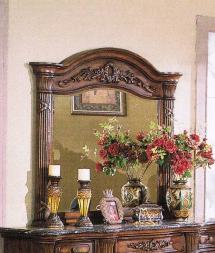 Bedroom Wall Mirror Dark Brown Finish