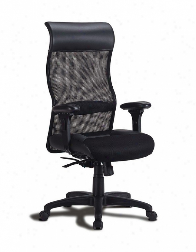 Black Mesh Fabric High Back Full Adjustment Office Chair