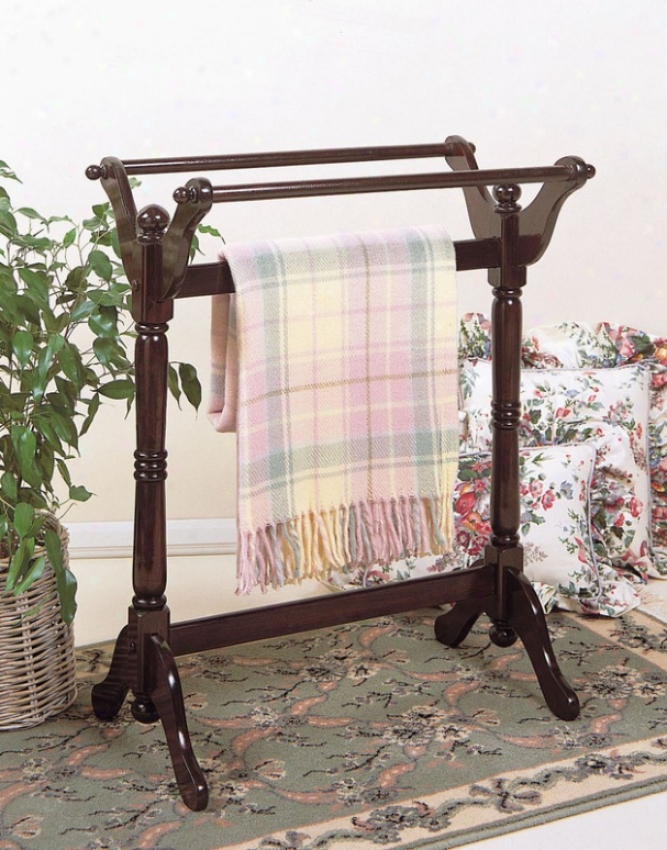 Bianket Rack With Traditional Style Design In Heirloom Cherry Finish