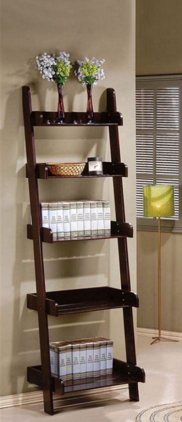 Work Shelf 5-tier Ladder Espreaso Finish