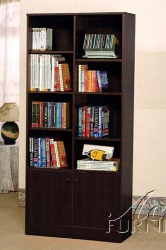 Book Shoal Cabinet In Espresso Finish