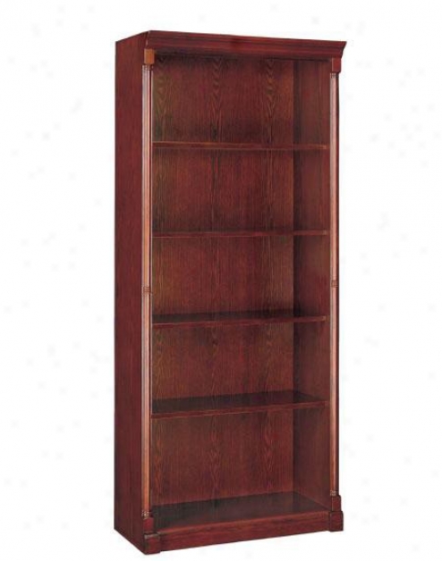 Bookcase With Adjustable Shelves In Bourbon Cherry Finish