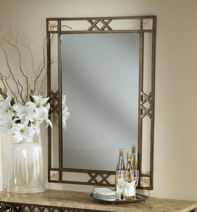 Brookside Fossil Metallic Brown Finish Mirror