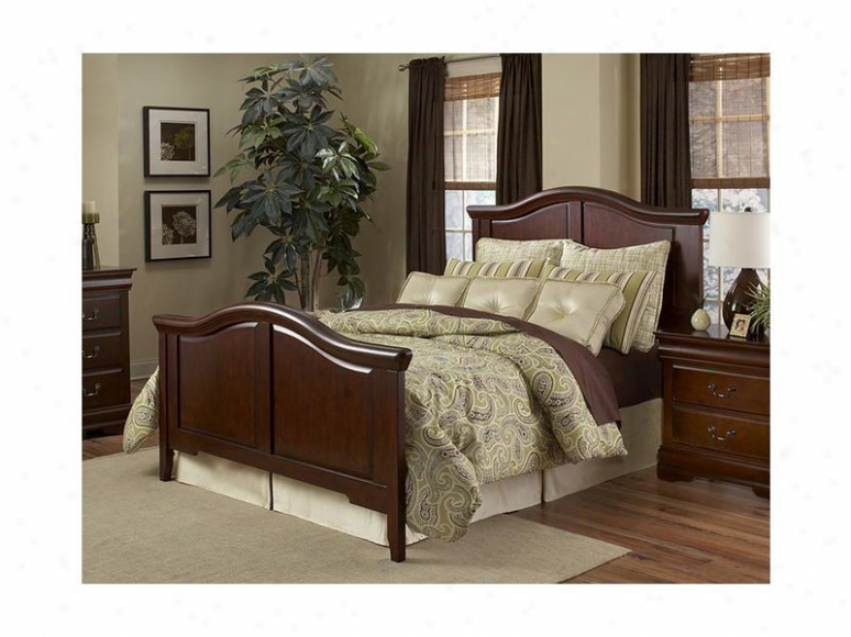 California King Bed With Frame - Nelson Traditional Louis Philippe Design Distressed Cherry Finish