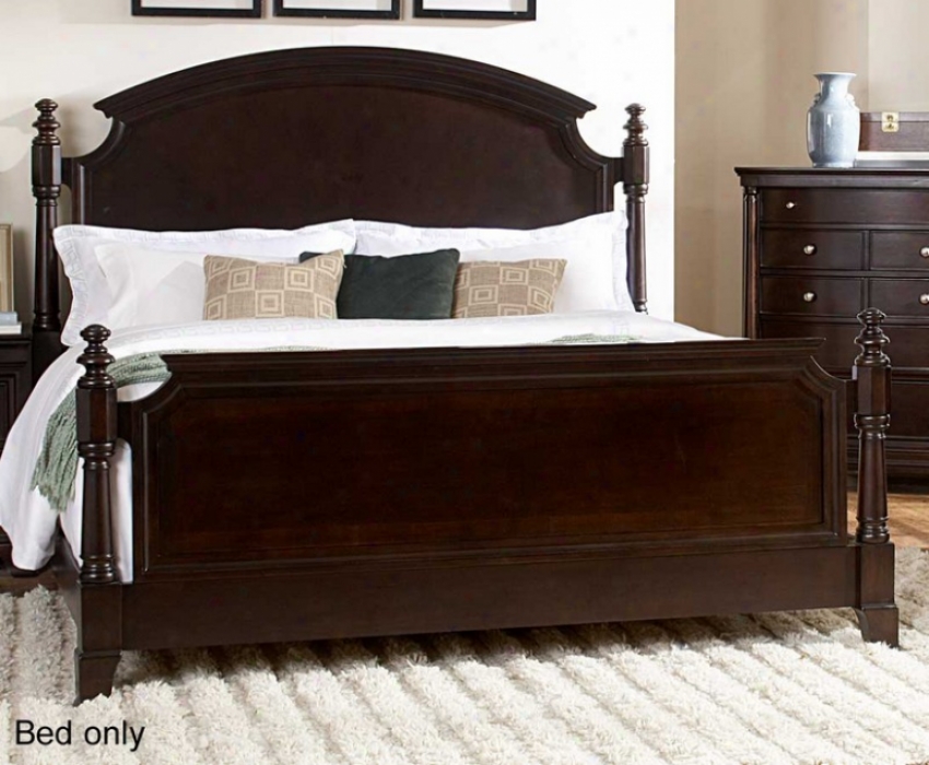 California King Size Bed Breakfront Office Design In Deep Cherry