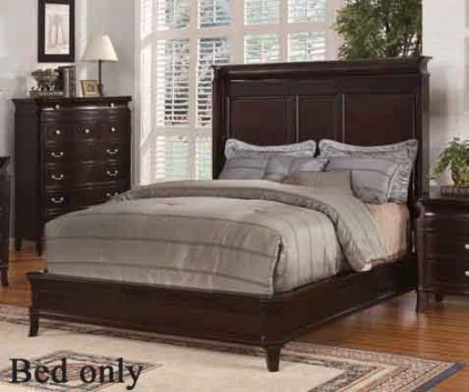 California King Size Bed In Rich Espresso Finish